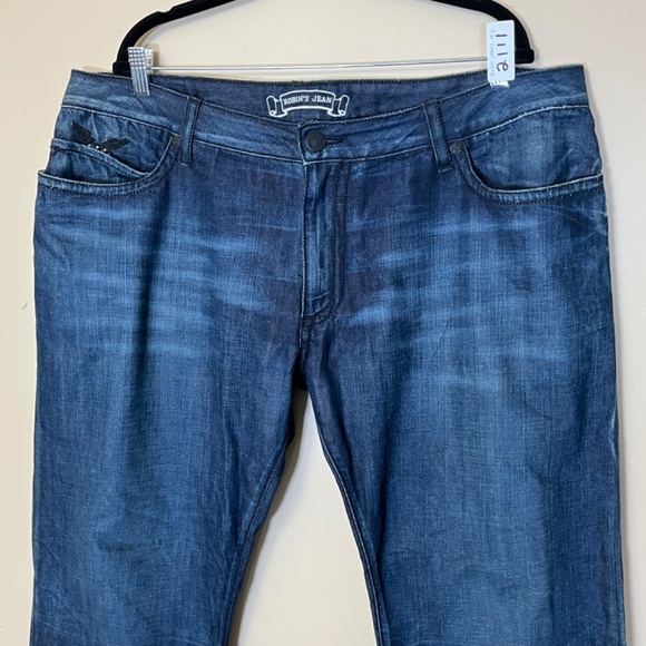 Robin's Jean Straight Leg Embroidered Wings USA Made Jeans - Men's Size 42*32 - Picture 5 of 15